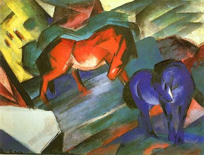 Red and Blue Horses by Franz Marc